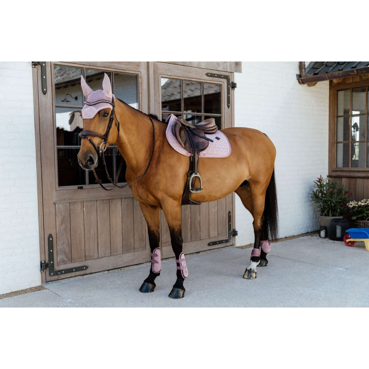 Kentucky Horsewear Protèges-Tendons Bamboo Elastic Rose Vieux