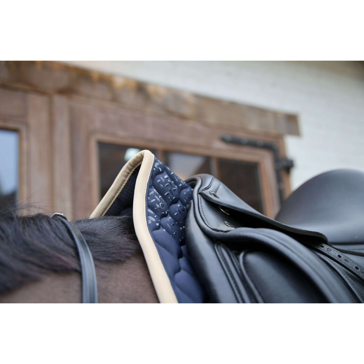 Kentucky Horsewear Tapis de Selle Softshell Onion Quilt Dressage Marin/Beige