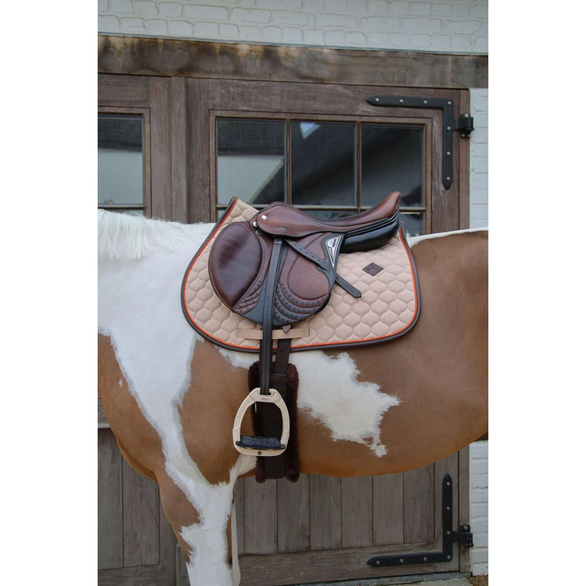 Kentucky Horsewear Tapis de Selle Onion Quilt Leather Neon de Saut Beige