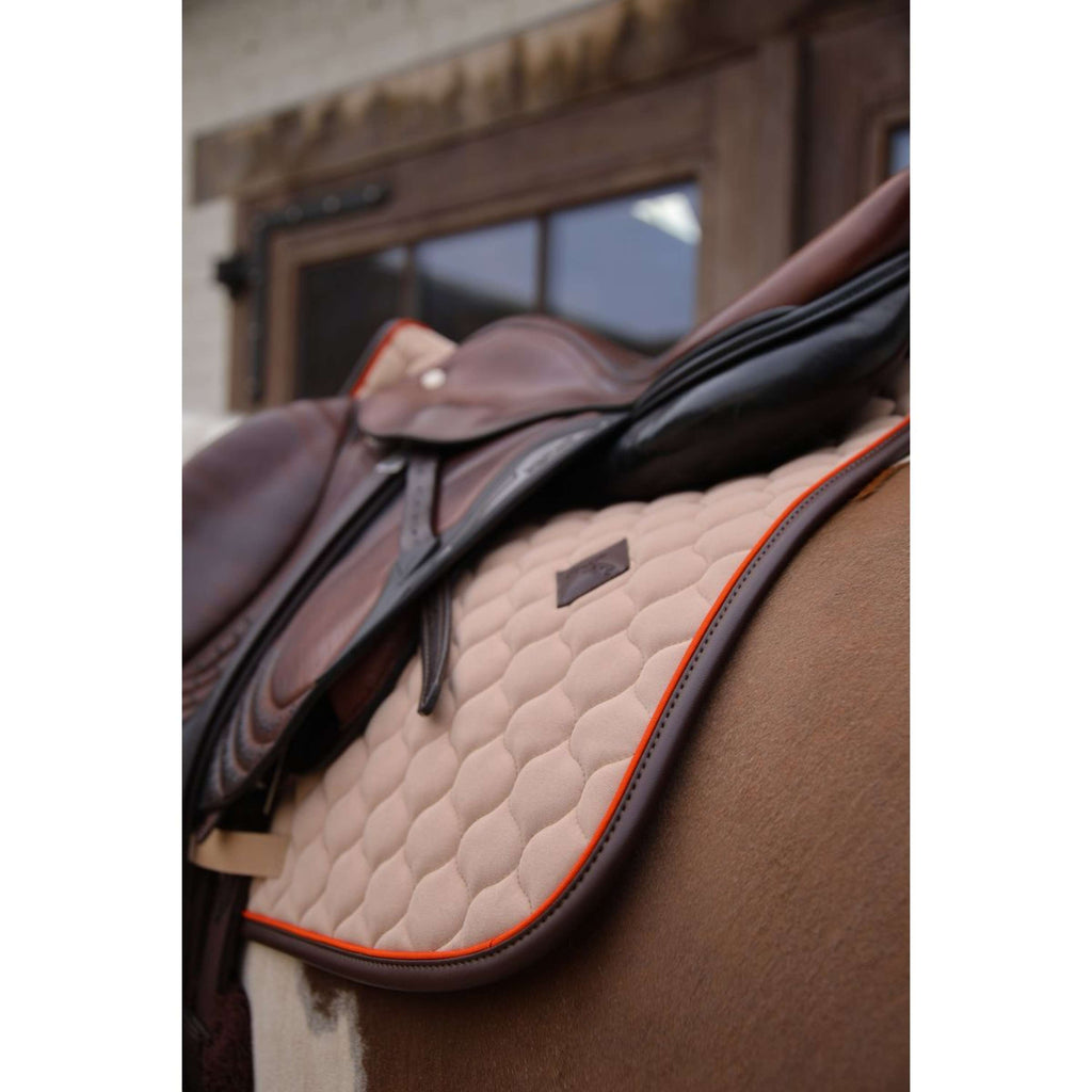 Kentucky Horsewear Tapis de Selle Onion Quilt Leather Neon de Saut Beige