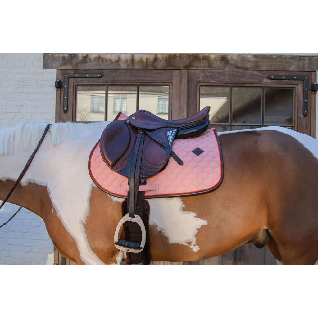 Kentucky Horsewear Tapis de Selle Onion Quilt Leather Neon de Saut Rose Vieux