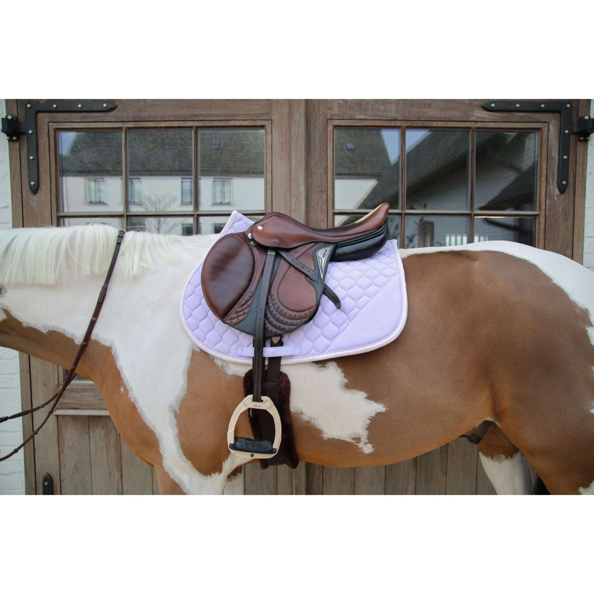 Kentucky Horsewear Tapis de Selle Softshell Onion Quilt de Saut Violet clair/Rose clair