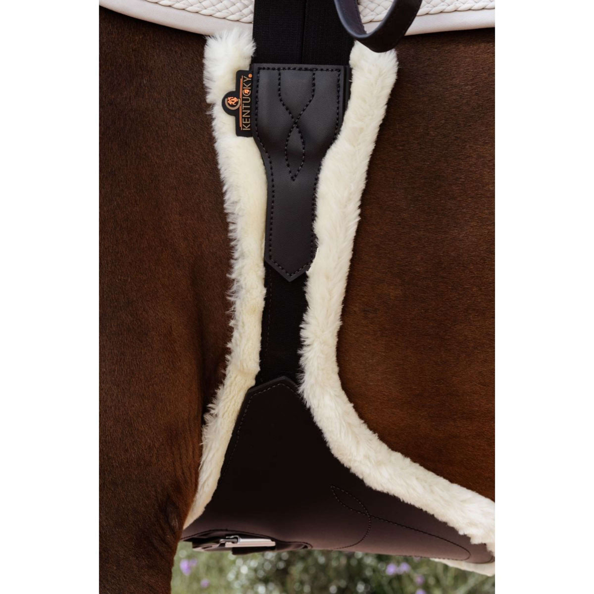 Kentucky Horsewear Sangle d'Obstacle Anatomic Sheepskin Marron