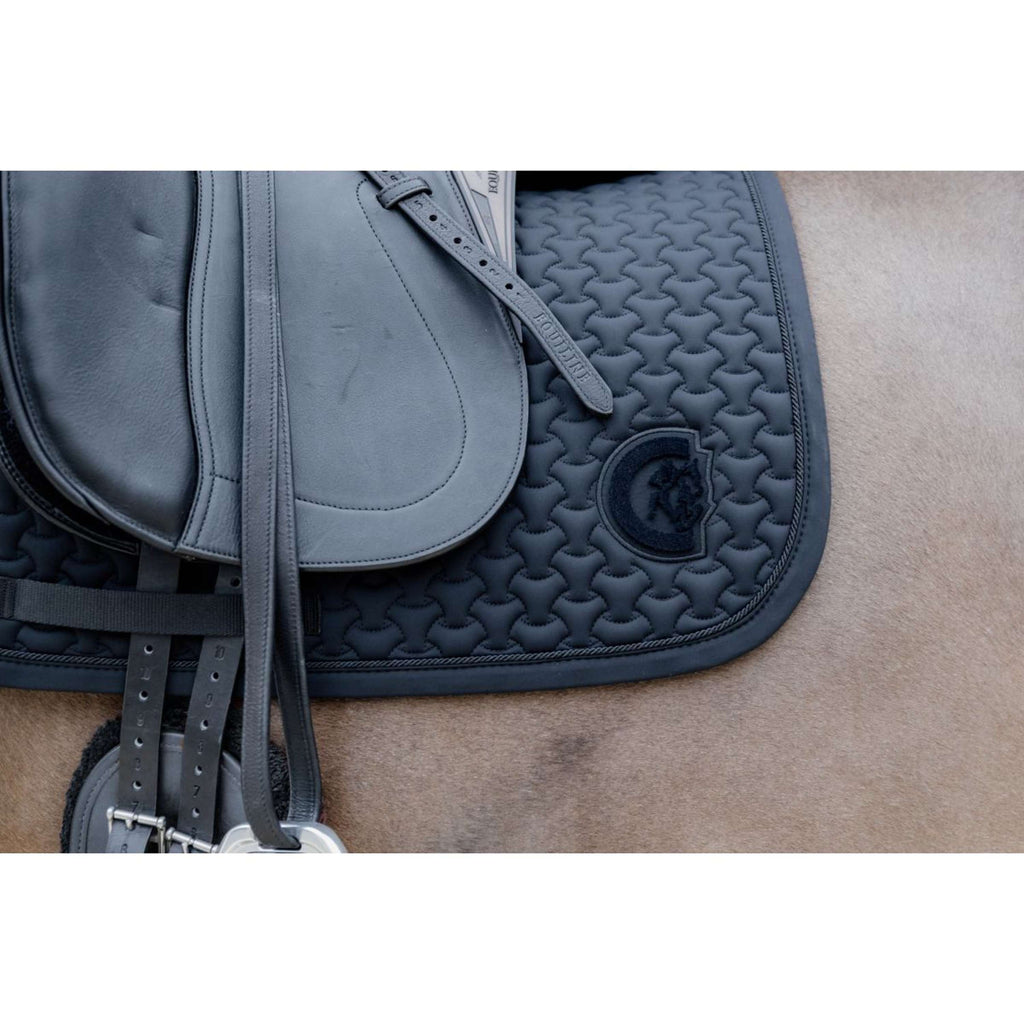 Kentucky Tapis de Selle Plaited 3D Logo Dressage Noir
