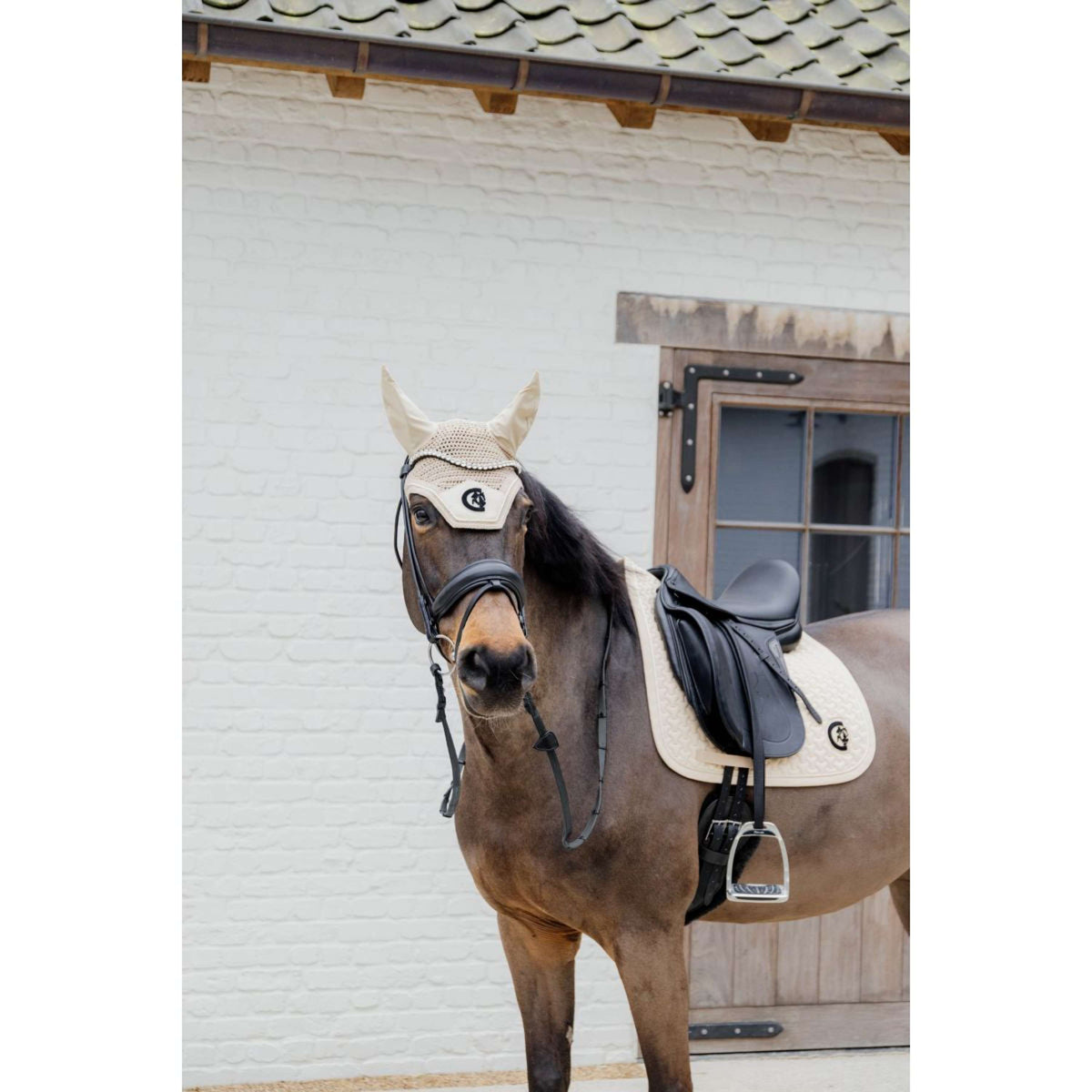 Kentucky Tapis de Selle Plaited 3D Logo Dressage Beige