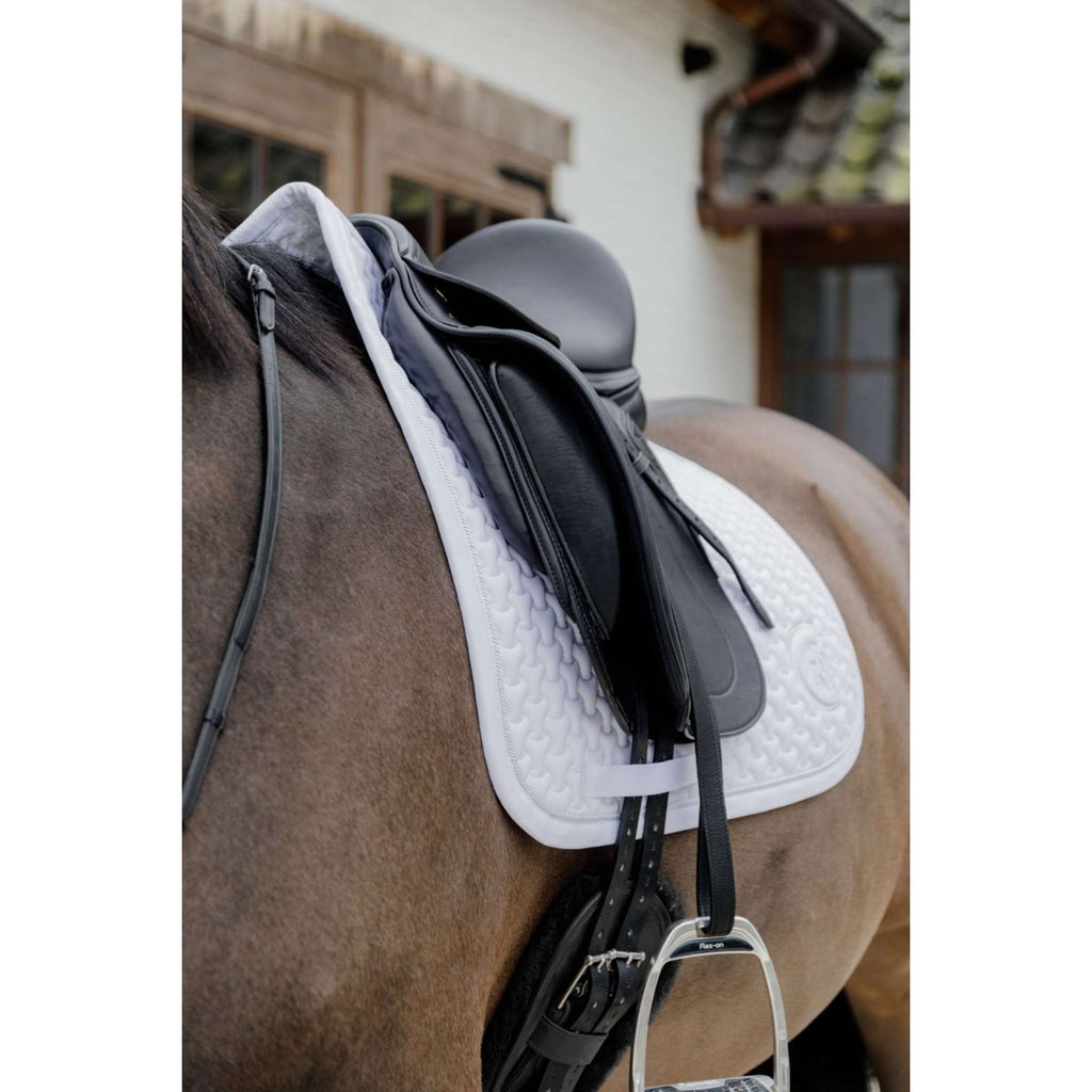 Kentucky Tapis de Selle Plaited 3D Logo Dressage Blanc