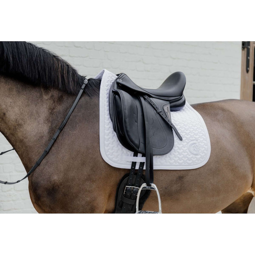 Kentucky Tapis de Selle Plaited 3D Logo Dressage Blanc