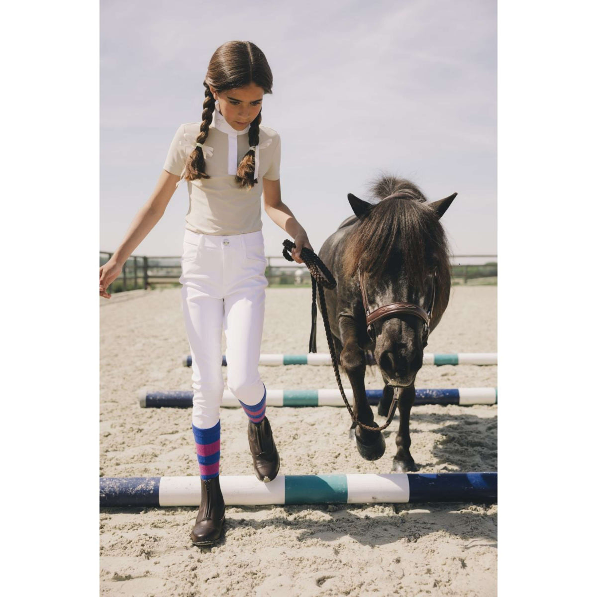 Kentucky Pantalon d'Équitation Miami City Knee Grip Girls Blanc