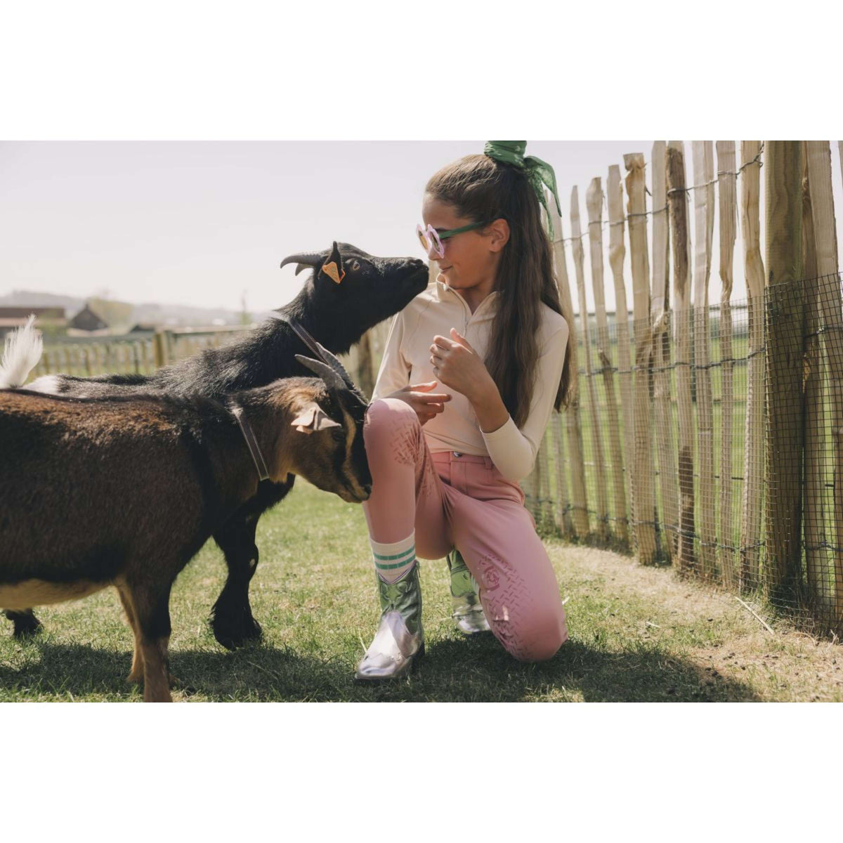 Kentucky Pantalon d'Équitation Miami City Knee Grip Girls Old Rose