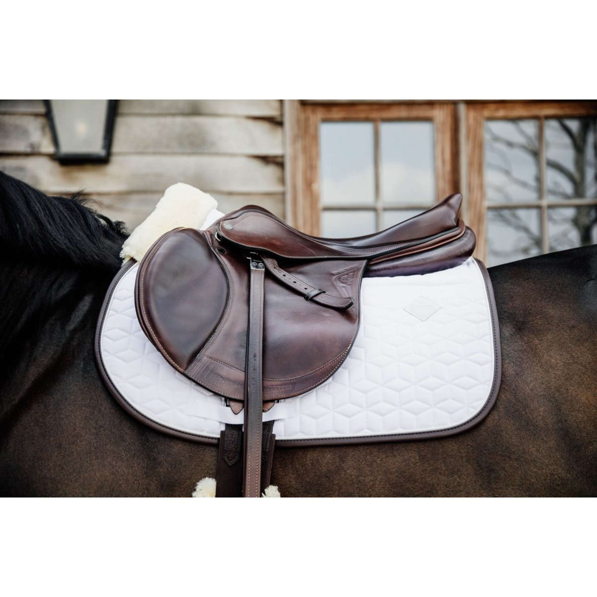 Kentucky Tapis de Selle Skin Friendly de Saut Blanc