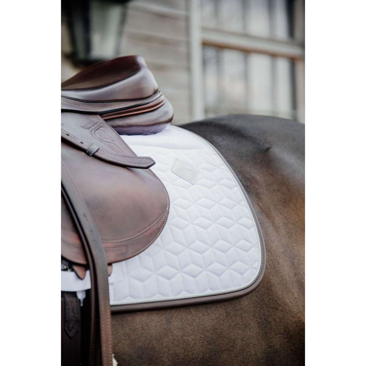 Kentucky Tapis de Selle Skin Friendly de Saut Blanc