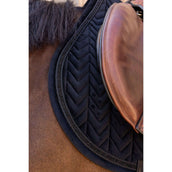 Kentucky Tapis de Selle Velvet Mini Pearls de Saut Noir