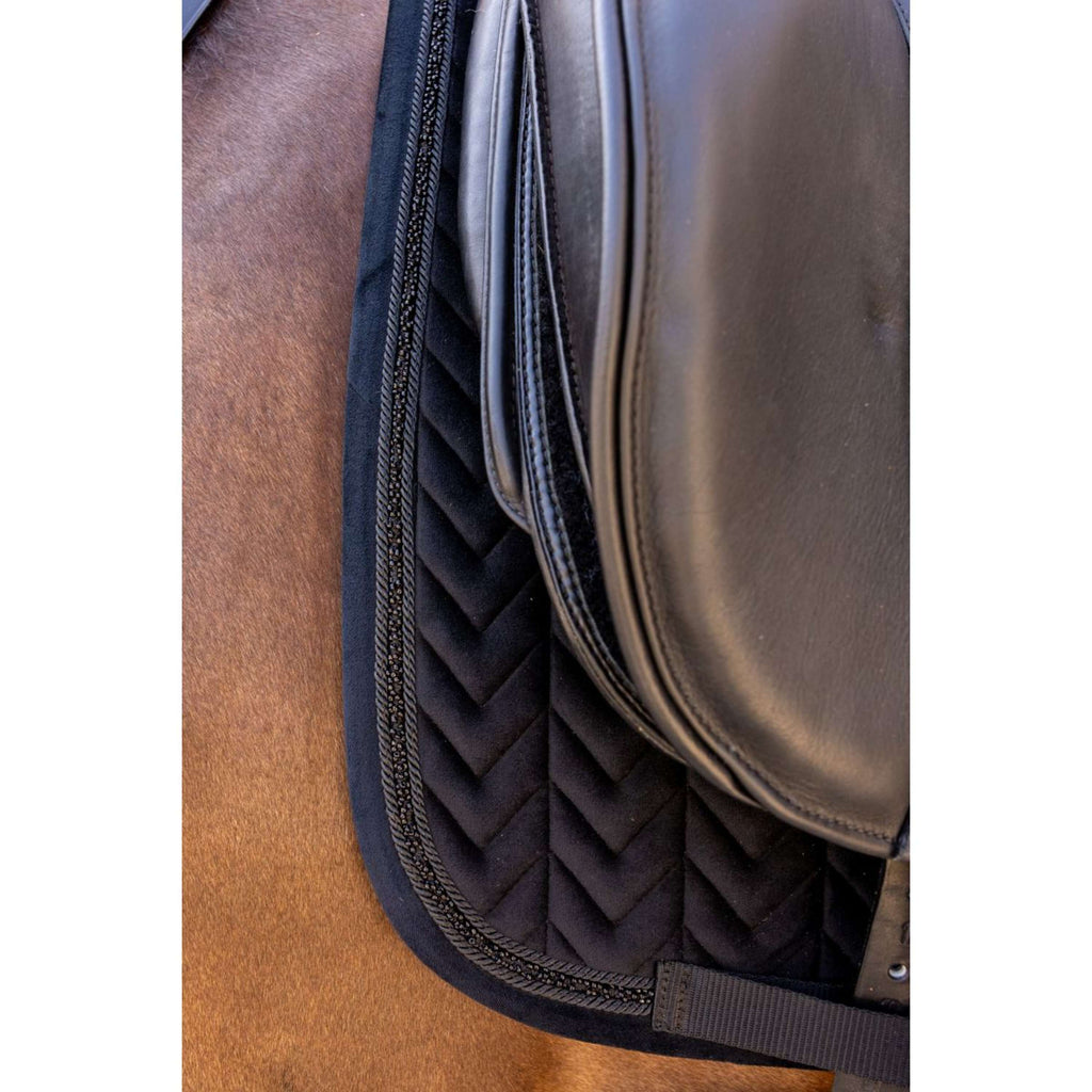Kentucky Tapis de Selle Velvet Mini Pearls Dressage Noir