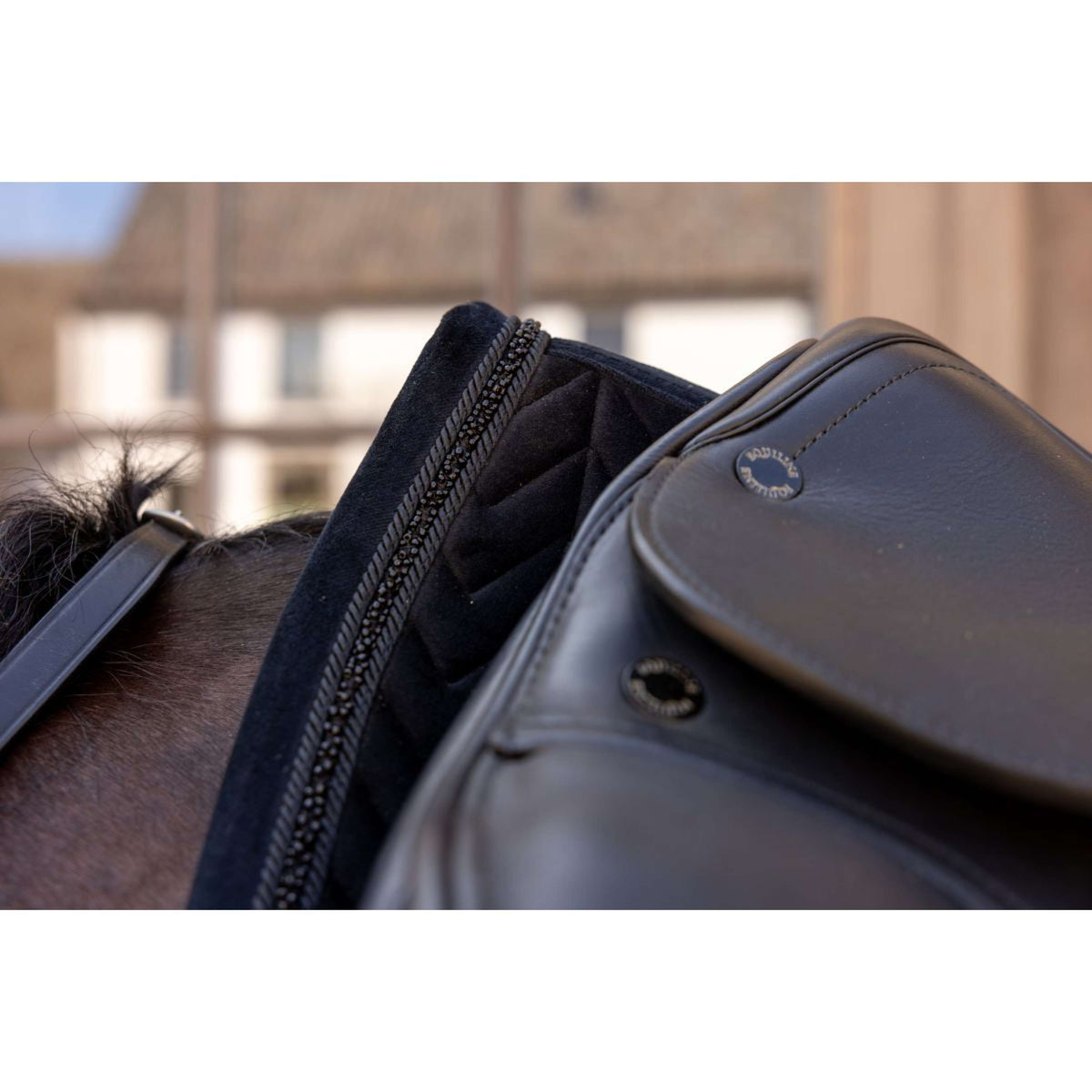 Kentucky Tapis de Selle Velvet Mini Pearls Dressage Noir