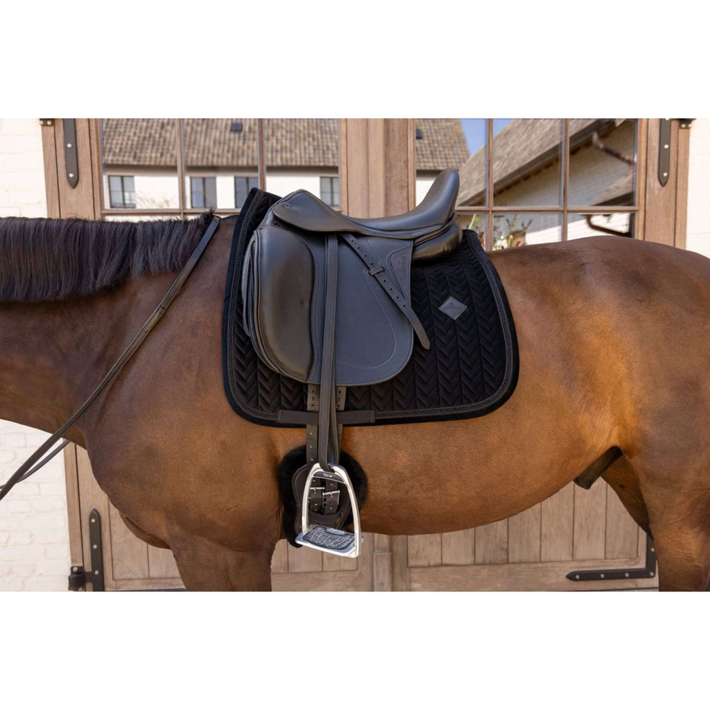 Kentucky Tapis de Selle Velvet Mini Pearls Dressage Noir