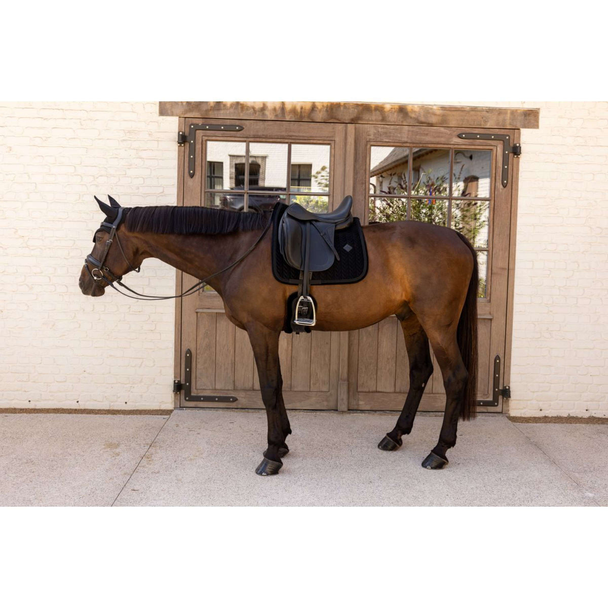 Kentucky Tapis de Selle Velvet Mini Pearls Dressage Noir