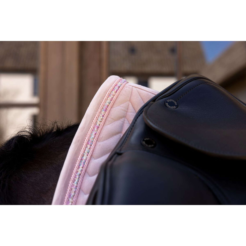 Kentucky Tapis de Selle Velvet Mini Pearls Dressage Old Rose