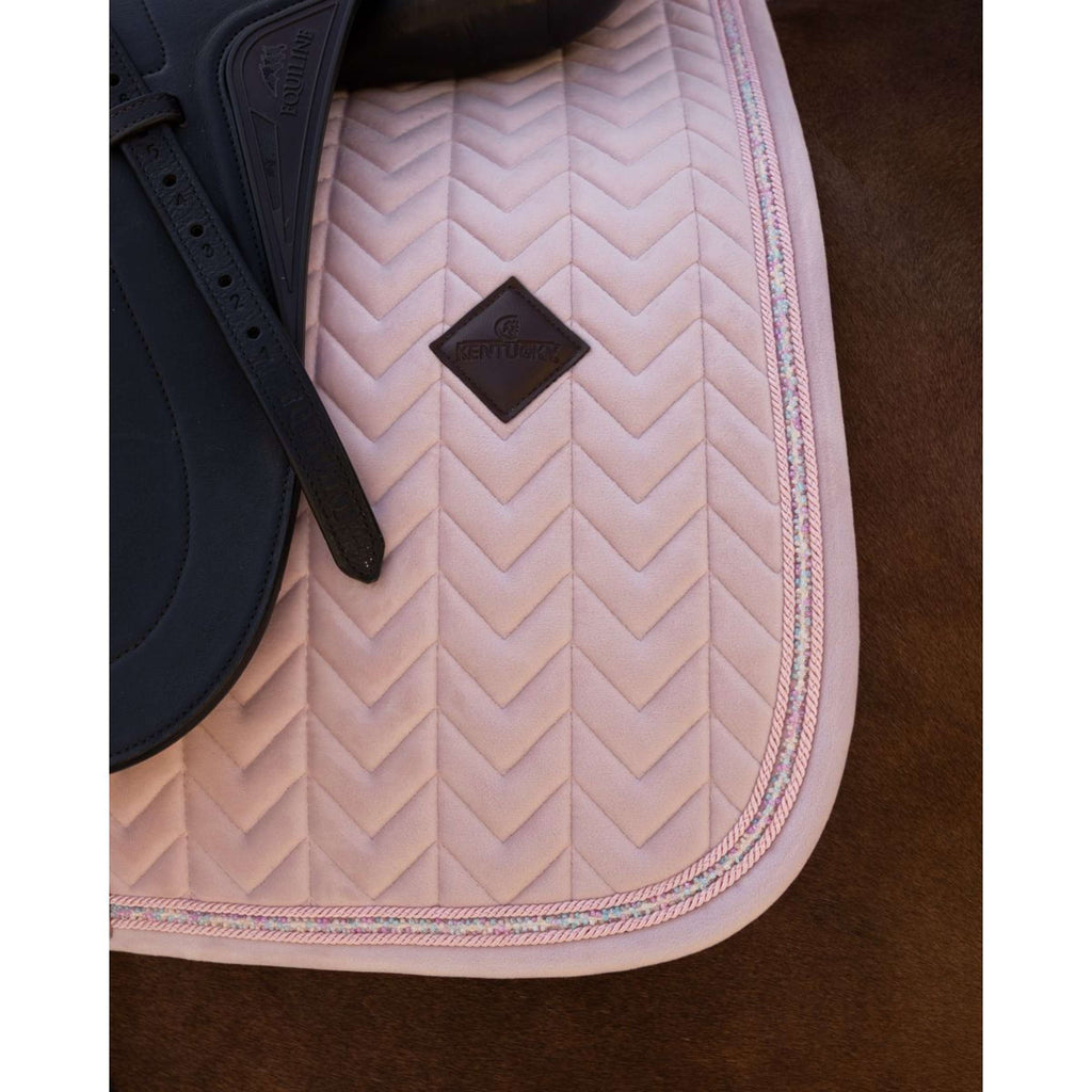 Kentucky Tapis de Selle Velvet Mini Pearls Dressage Old Rose