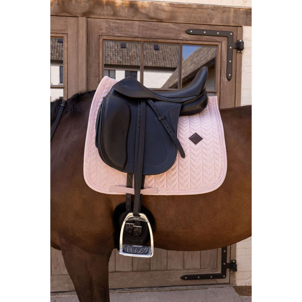 Kentucky Tapis de Selle Velvet Mini Pearls Dressage Old Rose