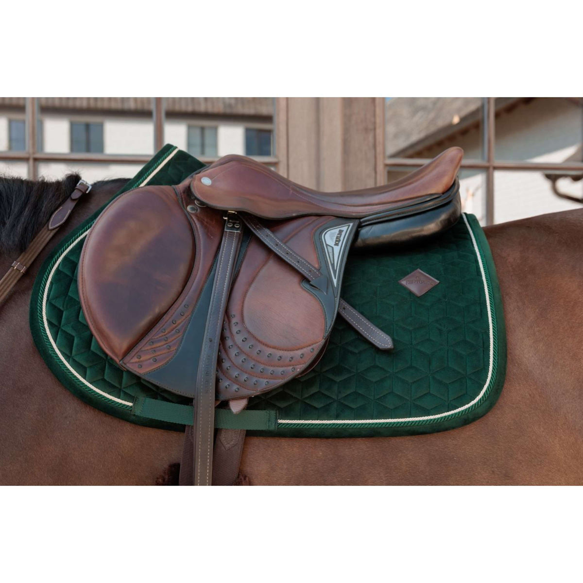 Kentucky Tapis de Selle Velvet de Saut Pine Green