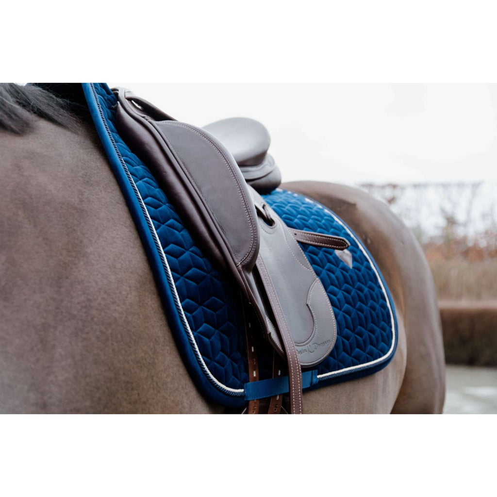 Kentucky Tapis de Selle Basic Velvet Dressage Marin