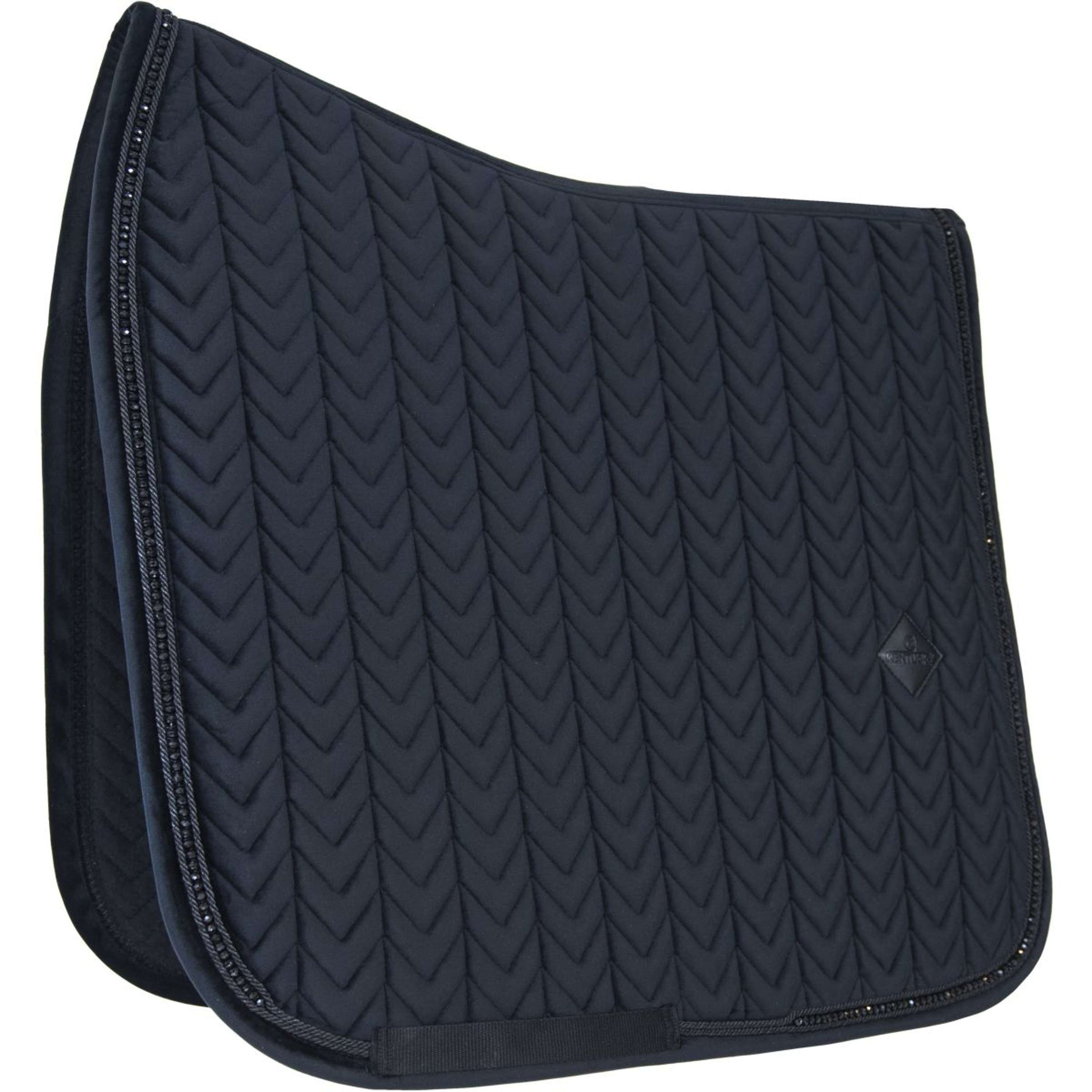 Kentucky Tapis de Selle velours Pearls Dressage Noir