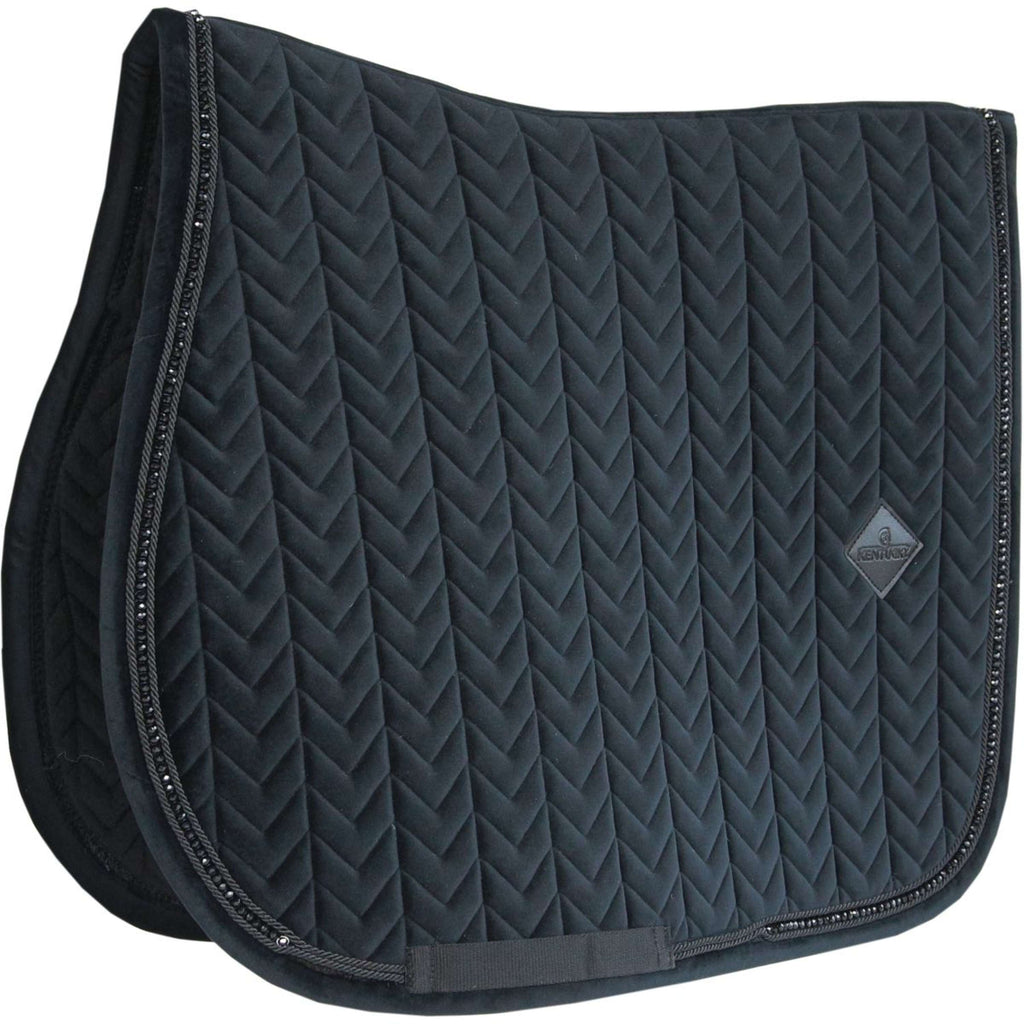 Kentucky Tapis de Selle velours Pearls de Saut Noir