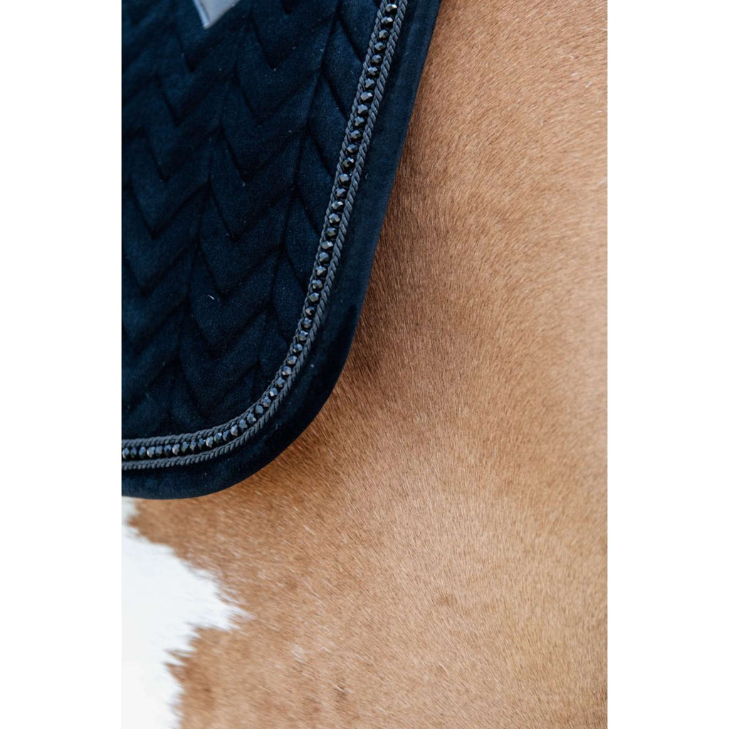 Kentucky Tapis de Selle velours Pearls Dressage Noir
