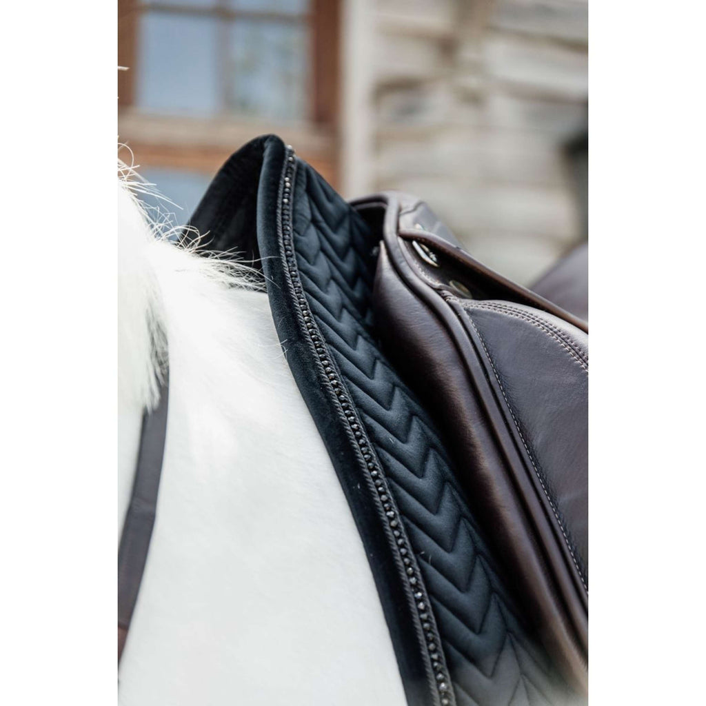 Kentucky Tapis de Selle velours Pearls Dressage Noir