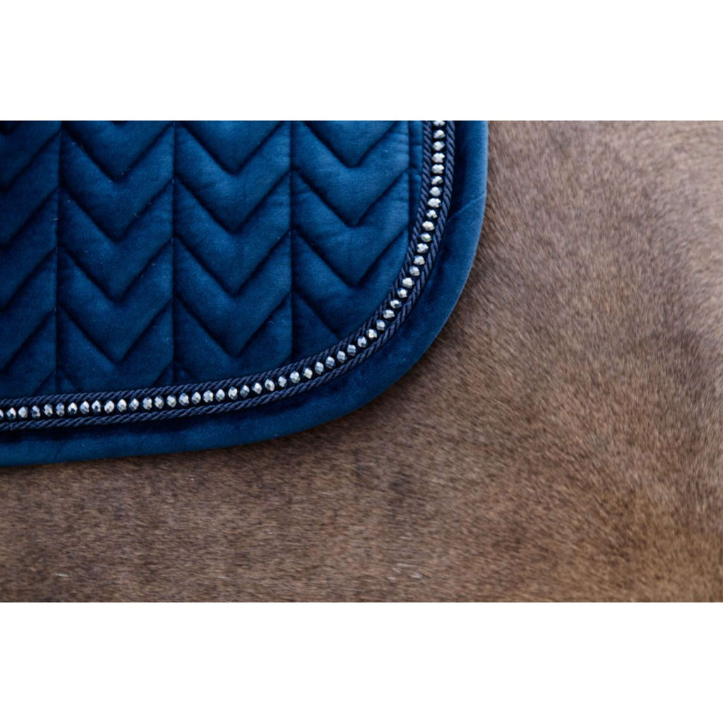 Kentucky Tapis de Selle velours Pearls Dressage Marin