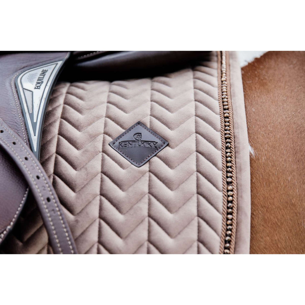 Kentucky Tapis de Selle velours Pearls de Saut Beige