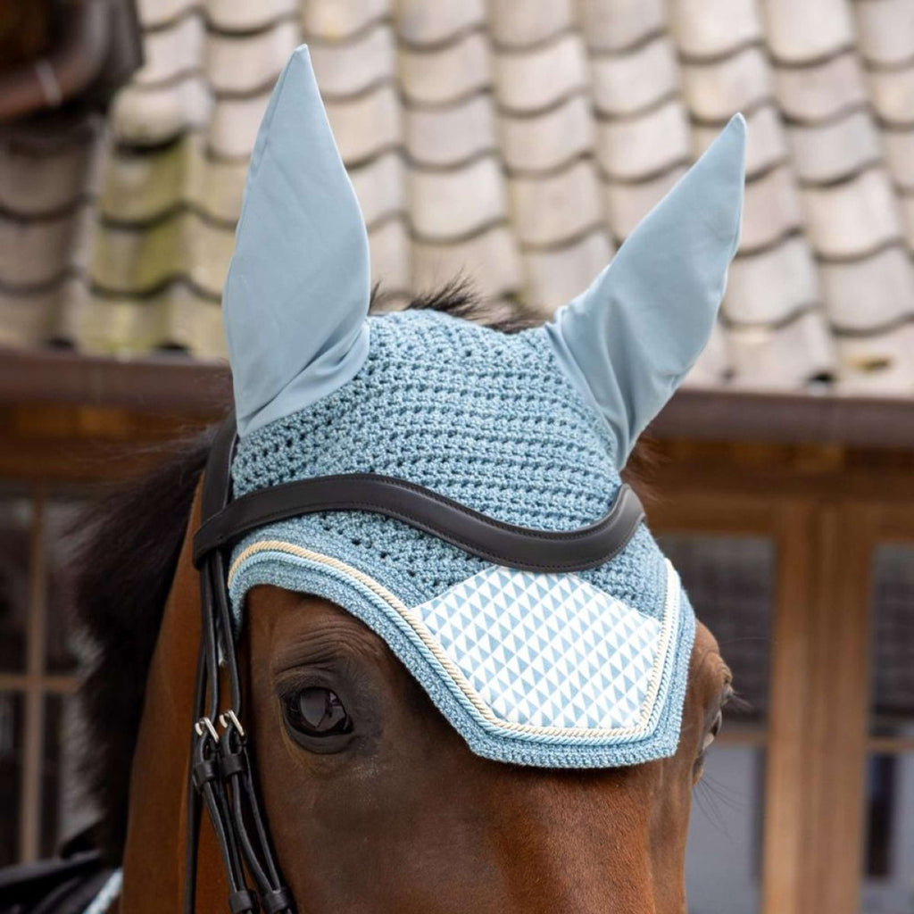 Kentucky Bonnet Anti-Mouches Wellington Velvet Flags Bleu clair