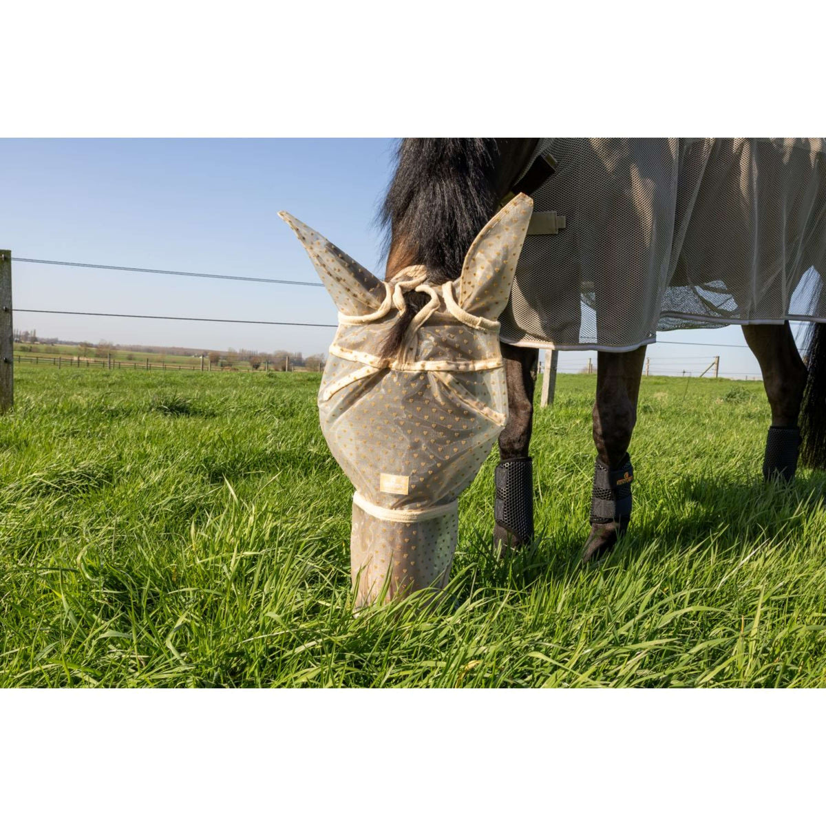 Kentucky Masque Anti-Mouches Heart avec Oreilles et Nez Beige