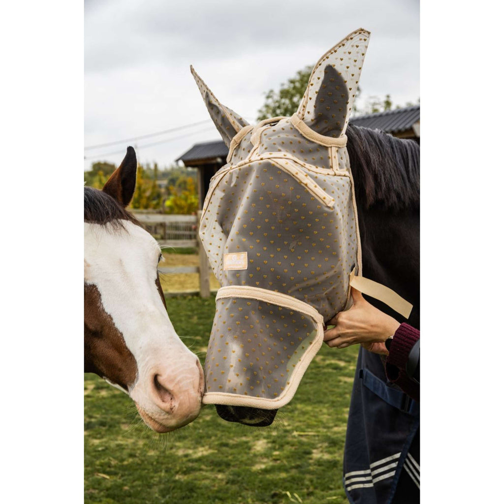 Kentucky Masque Anti-Mouches Heart avec Oreilles et Nez Beige