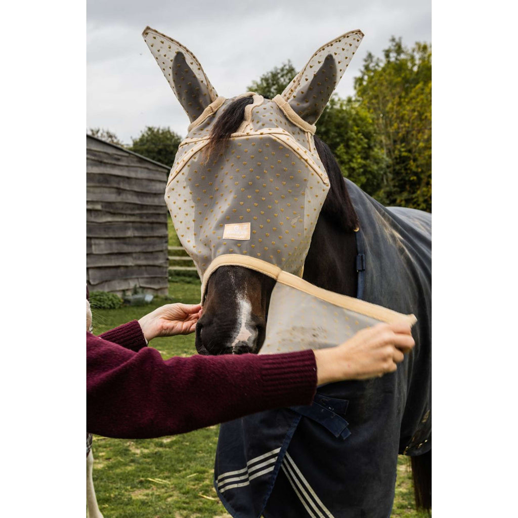Kentucky Masque Anti-Mouches Heart avec Oreilles et Nez Beige