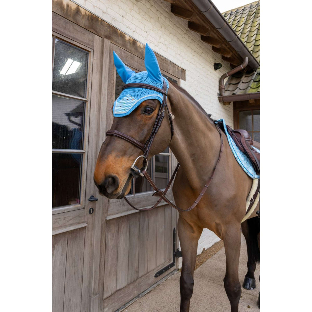 Kentucky Bonnet Anti-Mouches Wellington Velvet Pied De Poule Marin