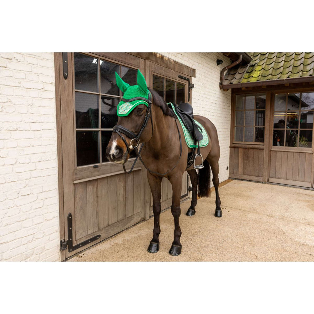 Kentucky Bonnet Anti-Mouches Wellington Velvet Pied De Poule Vert clair