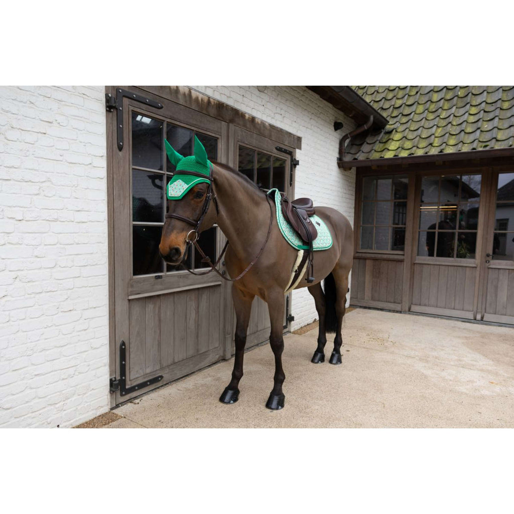 Kentucky Bonnet Anti-Mouches Wellington Velvet Pied De Poule Vert clair