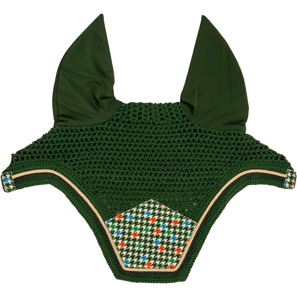 Kentucky Bonnet Anti-Mouches Wellington Velvet Pied De Poule Vert foncé