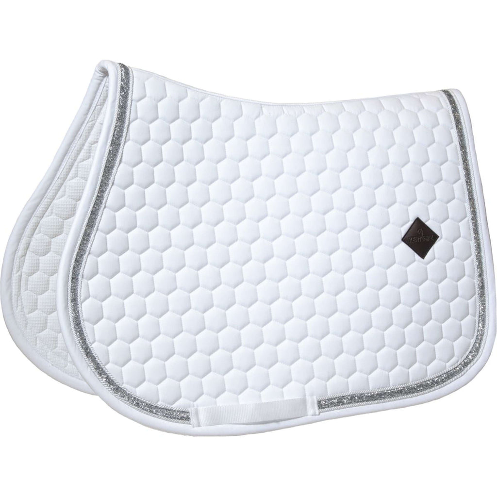 Kentucky Tapis de Selle Glitter Blanc/Argent
