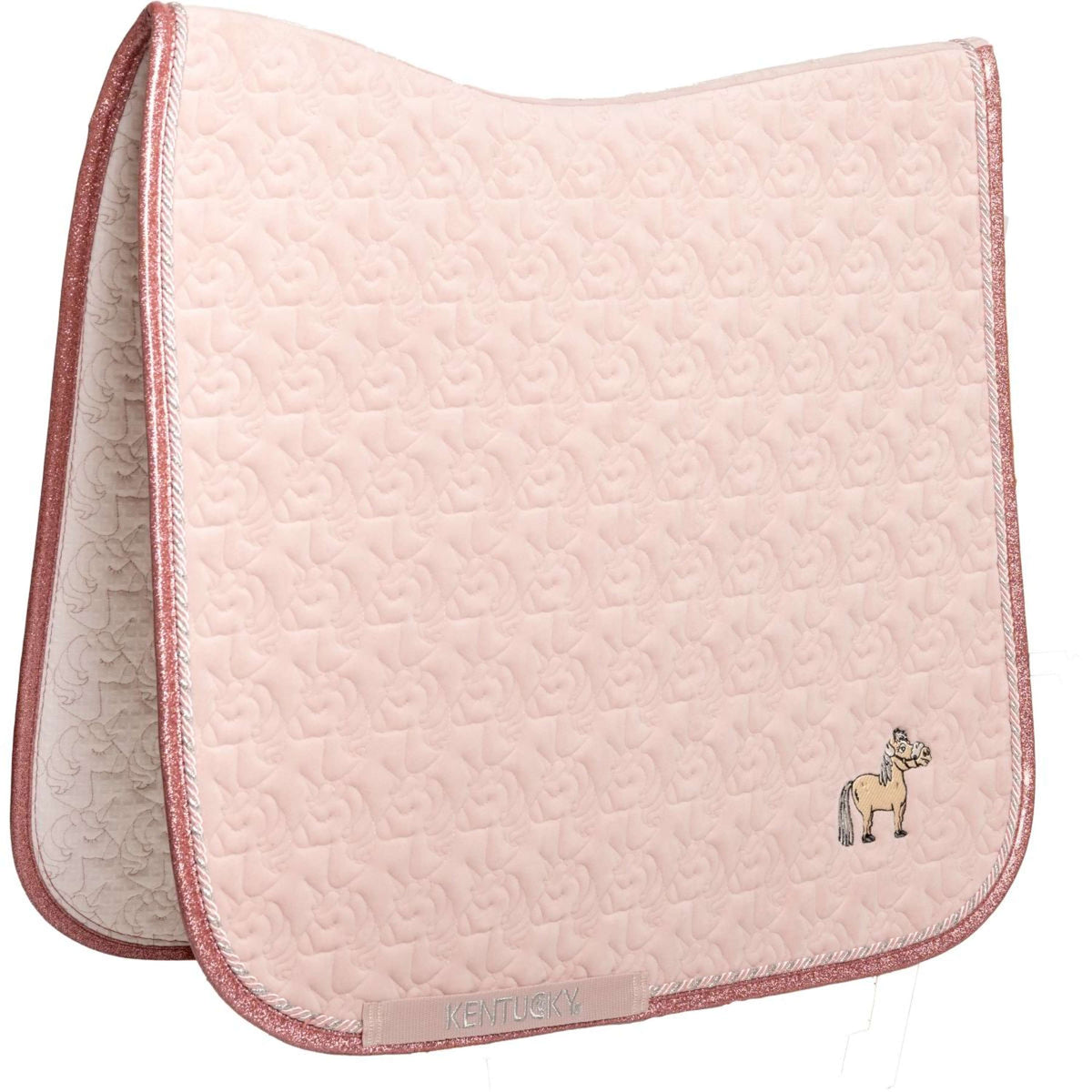 Kentucky Horsewear Tapis de Selle Unicorn Head Glitter Dressage Soft Rose