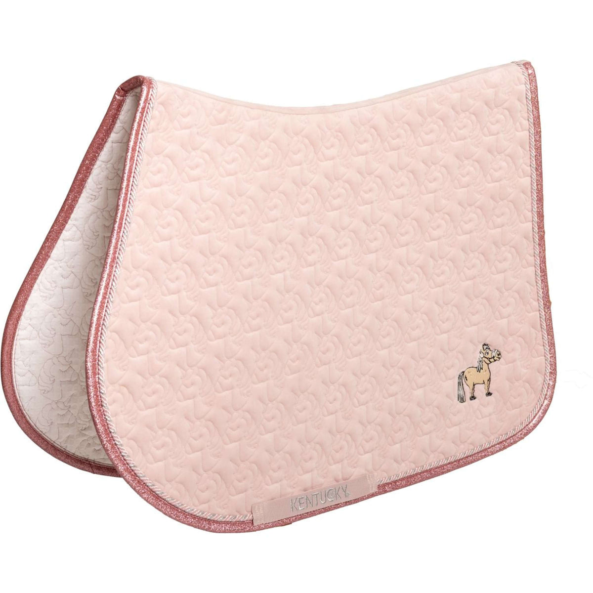 Kentucky Horsewear Tapis de Selle Unicorn Head Glitter de Saut Soft Rose