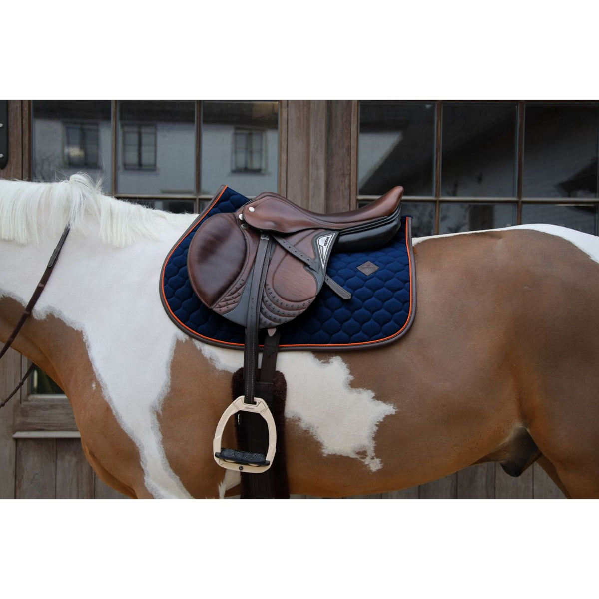 Kentucky Horsewear Tapis de Selle Onion Quilt Leather Neon de Saut Marin