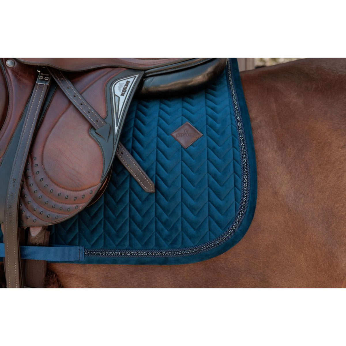 Kentucky Tapis de Selle Velvet Mini Pearls de Saut Marin