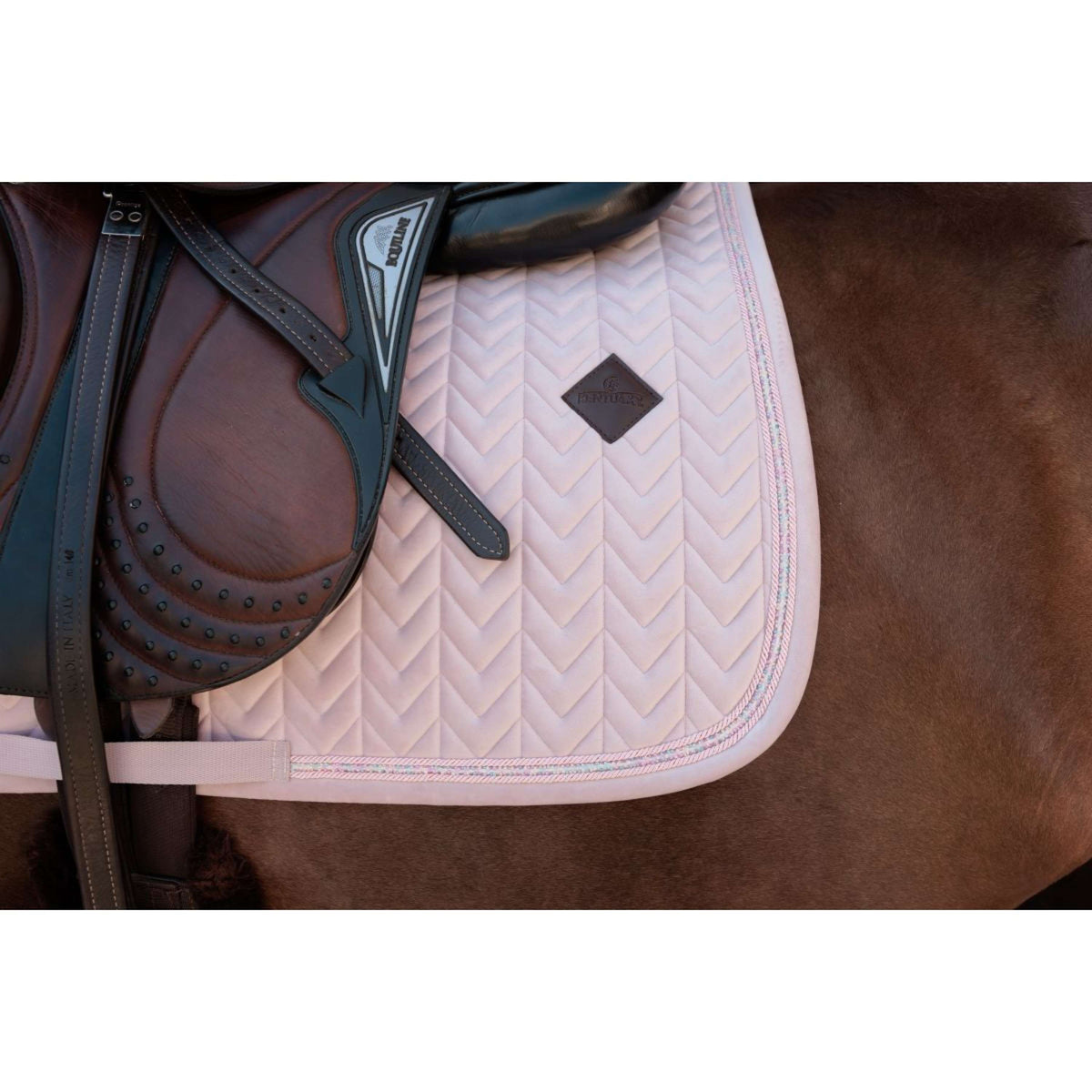 Kentucky Tapis de Selle Velvet Mini Pearls de Saut Old Rose