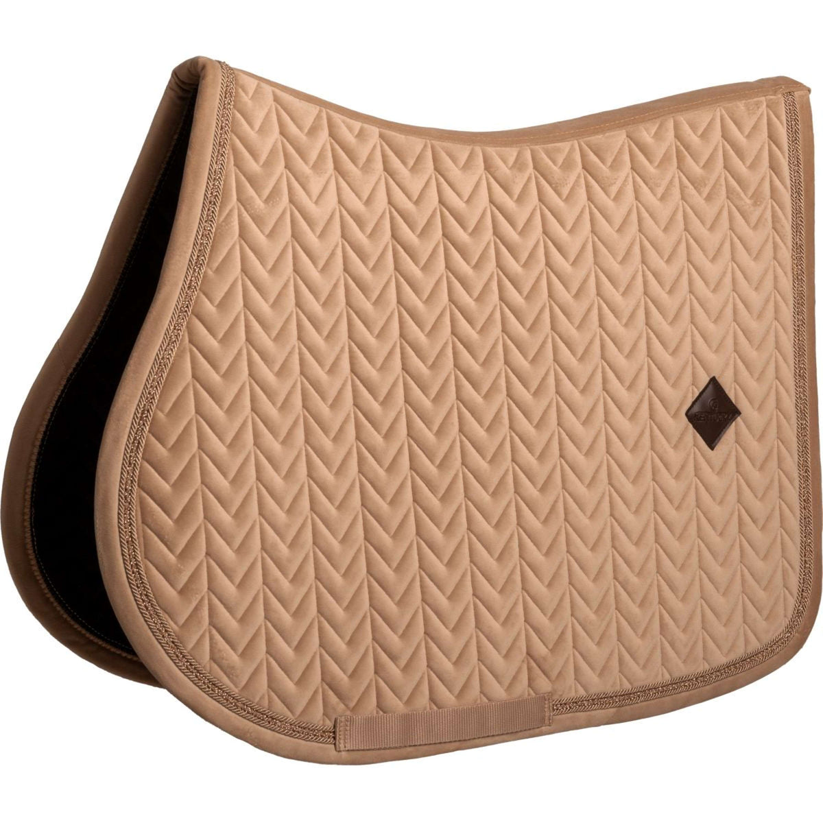 Kentucky Tapis de Selle Velvet Mini Pearls de Saut Beige