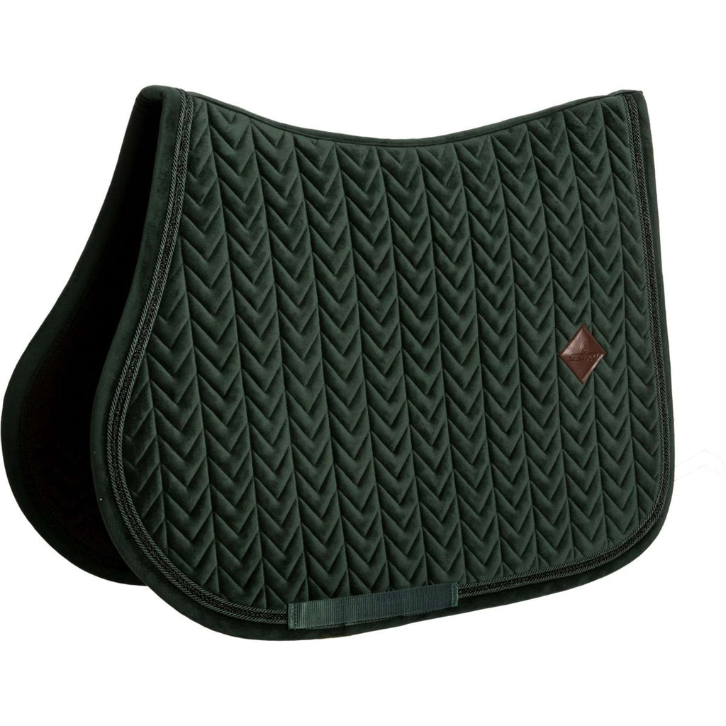 Kentucky Tapis de Selle Velvet Mini Pearls de Saut Pine Green