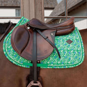Kentucky Tapis de Selle Velvet Paisley Garden de Saut Vert/Marine
