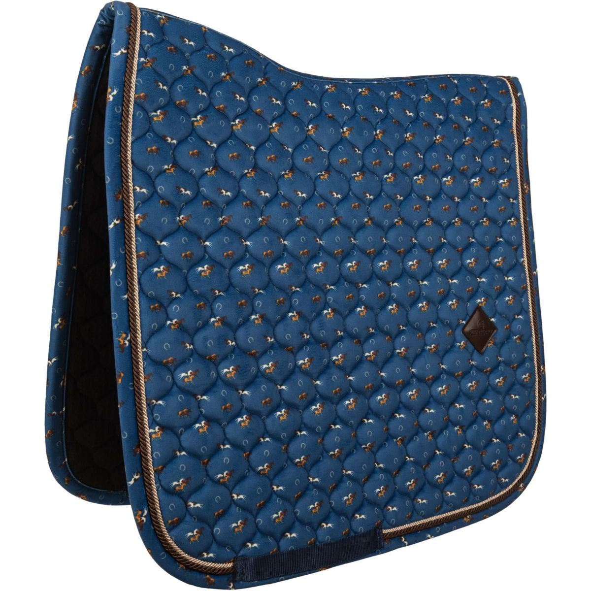 Kentucky Tapis de Selle Velvet Horse Printing Dressage Marin