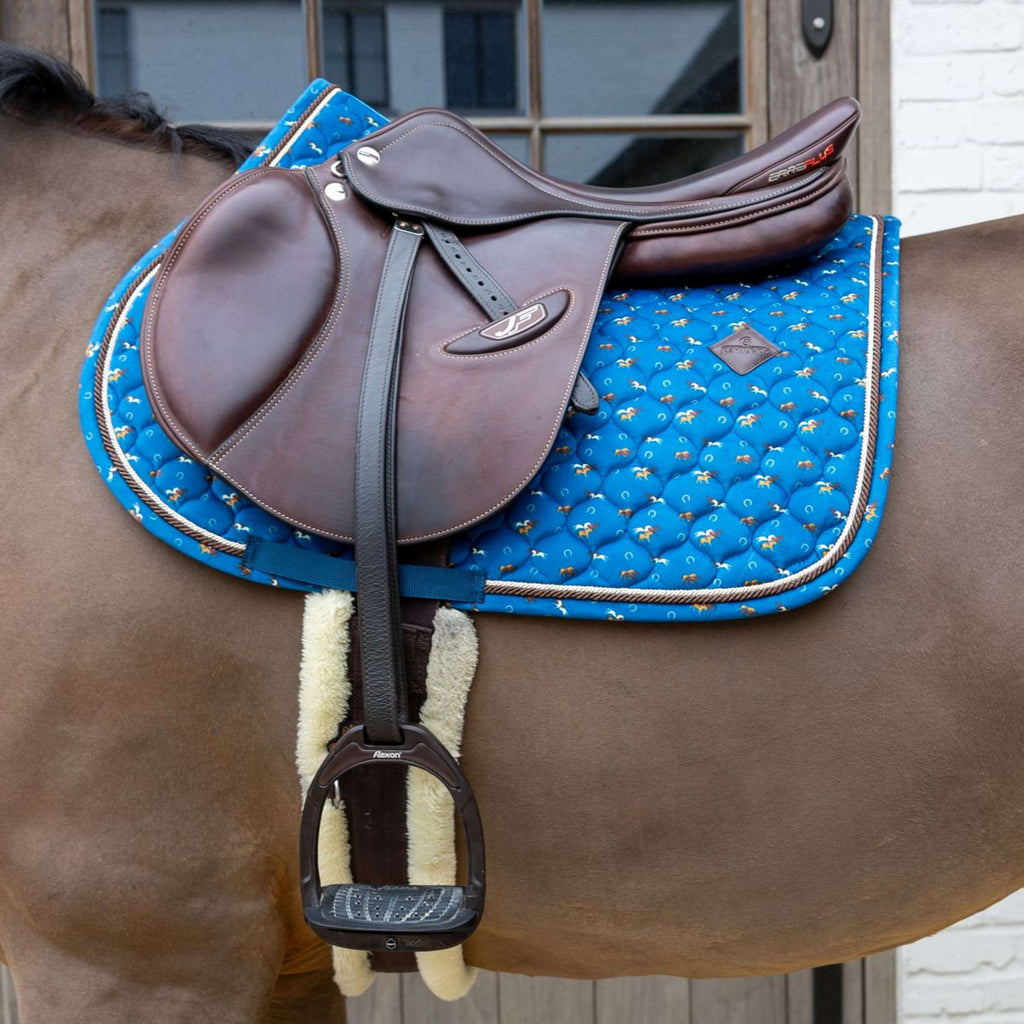 Kentucky Tapis de Selle Velvet Horse Printing de Saut Marin